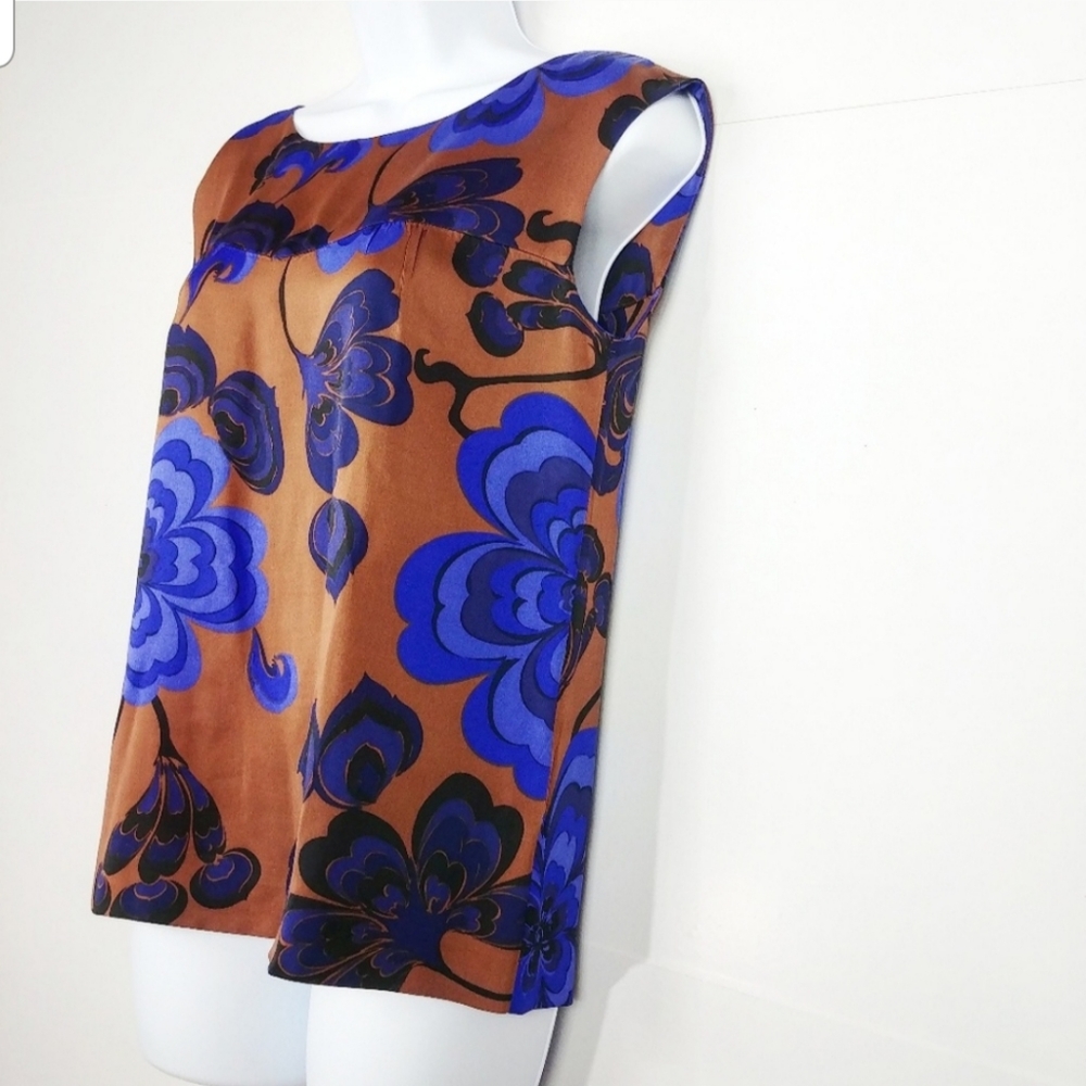 J. Crew 100% Silk Floral Blouse